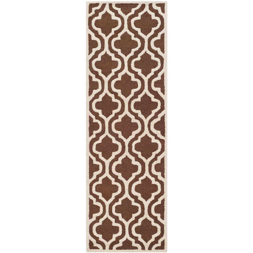 CAMBRIDGE, DARK BROWN / IVORY, 2'-6" X 8', Area Rug, CAM132H-28