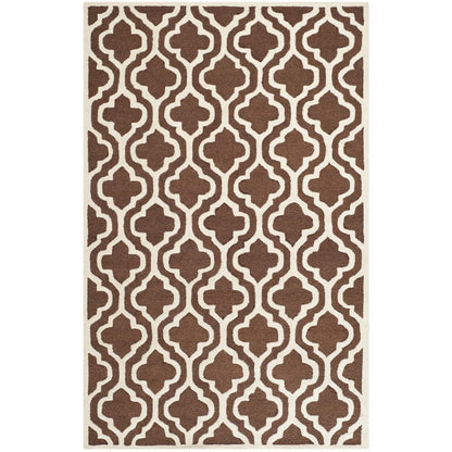 CAMBRIDGE, DARK BROWN / IVORY, 5' X 8', Area Rug, CAM132H-5