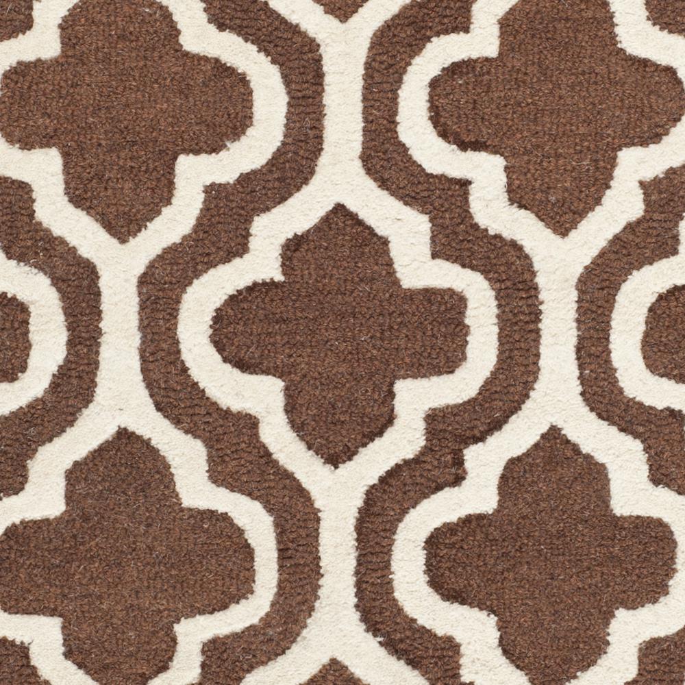 CAMBRIDGE, DARK BROWN / IVORY, 5' X 8', Area Rug, CAM132H-5