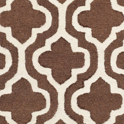 CAMBRIDGE, DARK BROWN / IVORY, 5' X 8', Area Rug, CAM132H-5