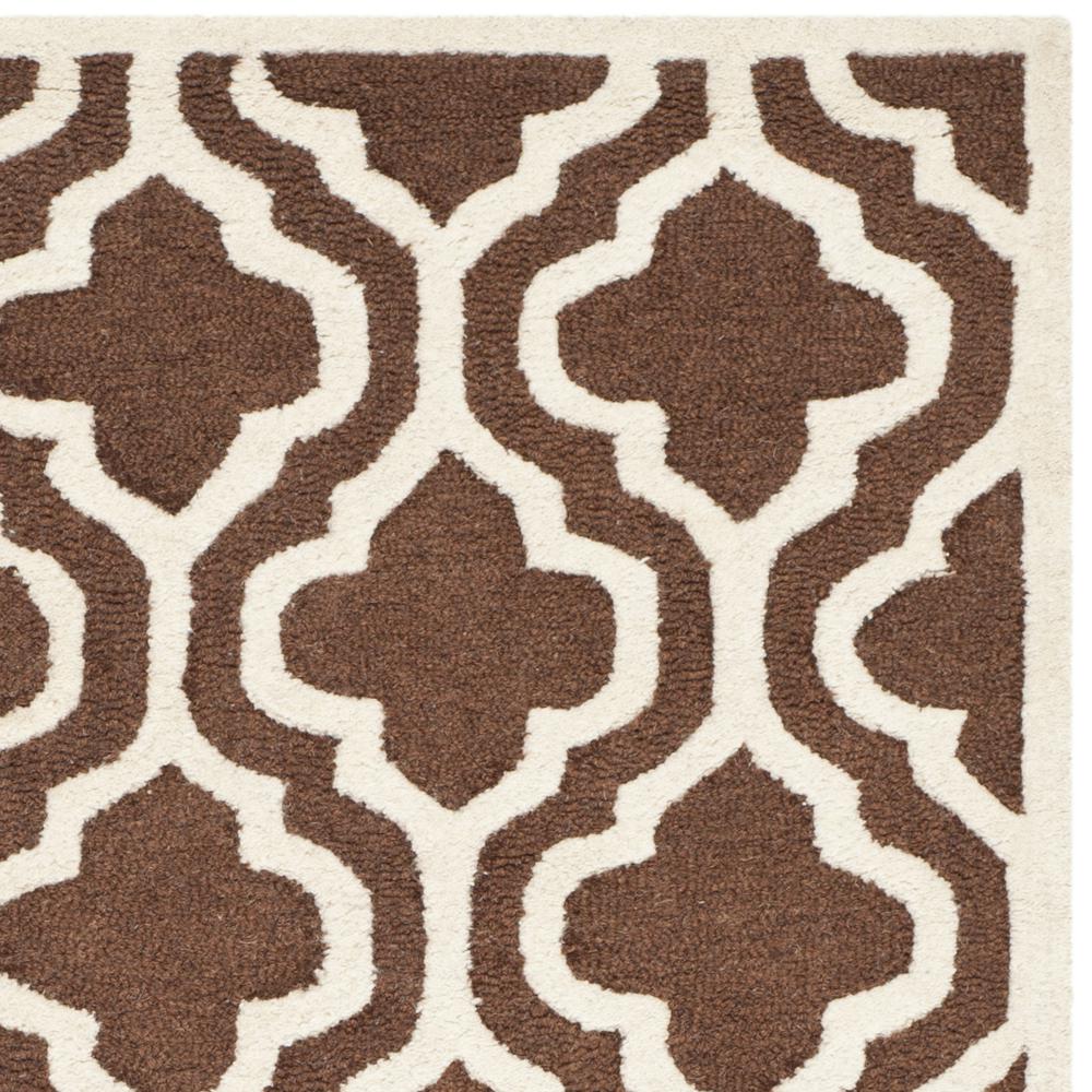 CAMBRIDGE, DARK BROWN / IVORY, 5' X 8', Area Rug, CAM132H-5