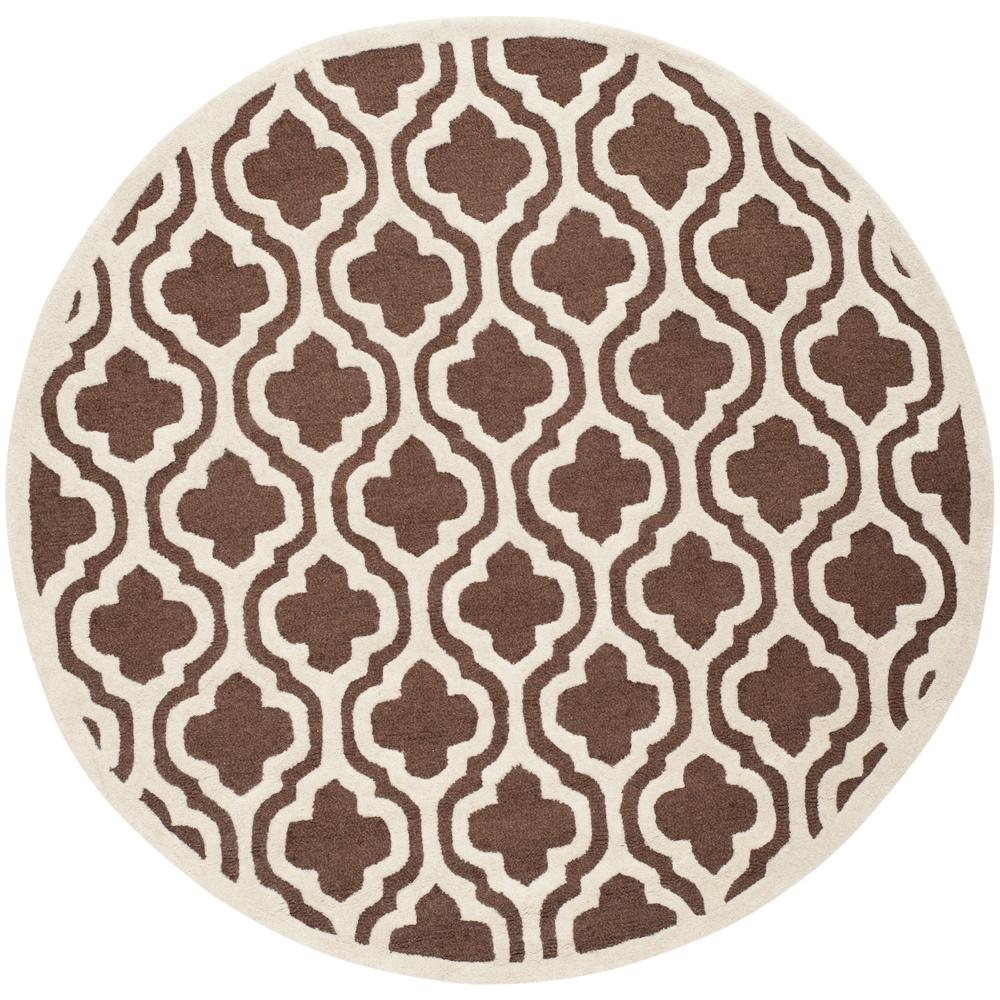 CAMBRIDGE, DARK BROWN / IVORY, 6' X 9', Area Rug, CAM132H-6