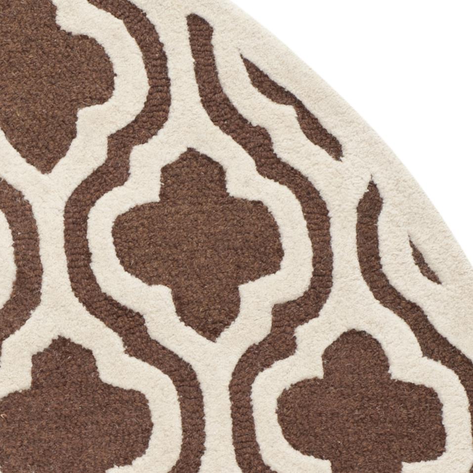 CAMBRIDGE, DARK BROWN / IVORY, 6' X 9', Area Rug, CAM132H-6