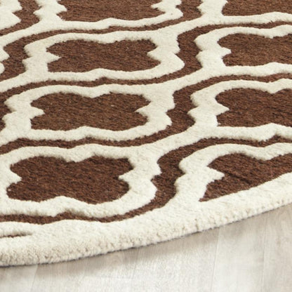 CAMBRIDGE, DARK BROWN / IVORY, 6' X 9', Area Rug, CAM132H-6