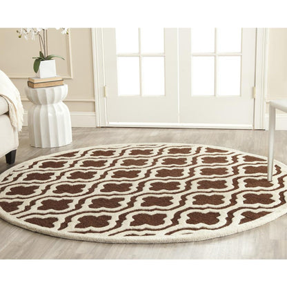CAMBRIDGE, DARK BROWN / IVORY, 6' X 9', Area Rug, CAM132H-6