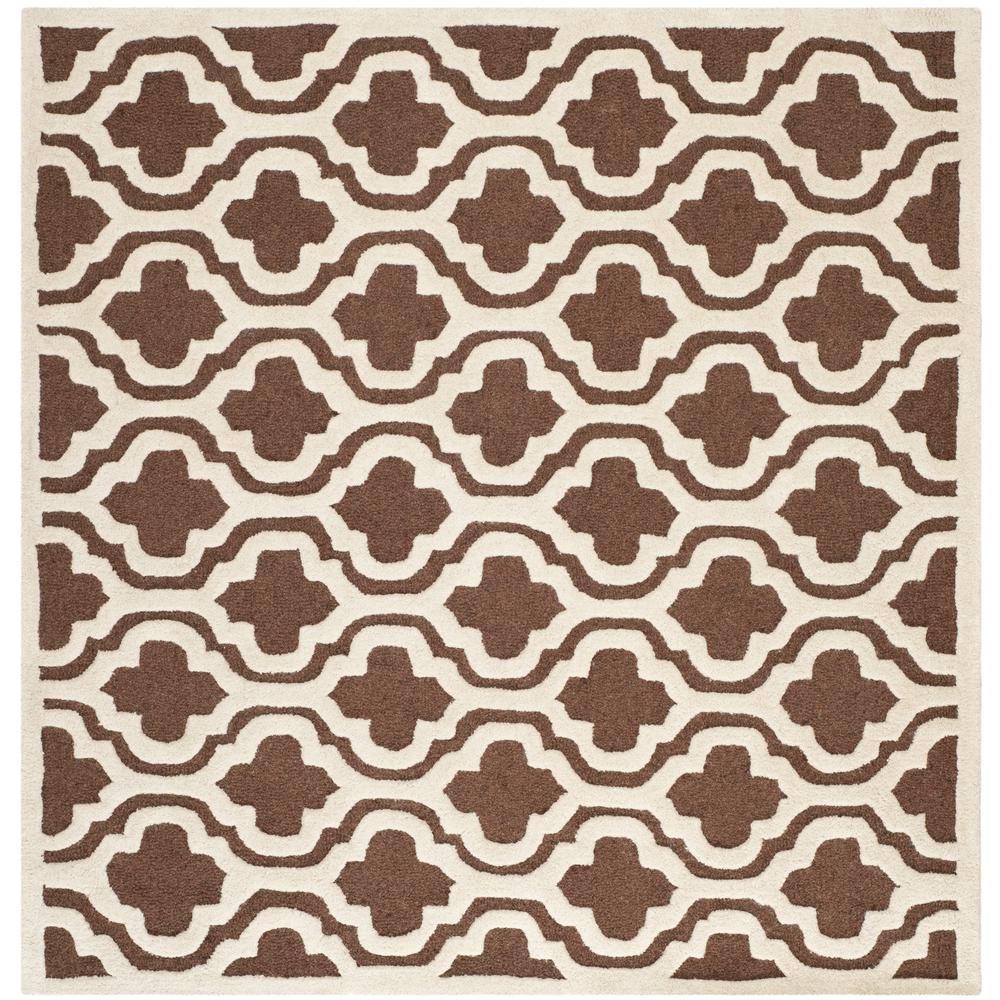 CAMBRIDGE, DARK BROWN / IVORY, 6' X 9', Area Rug, CAM132H-6