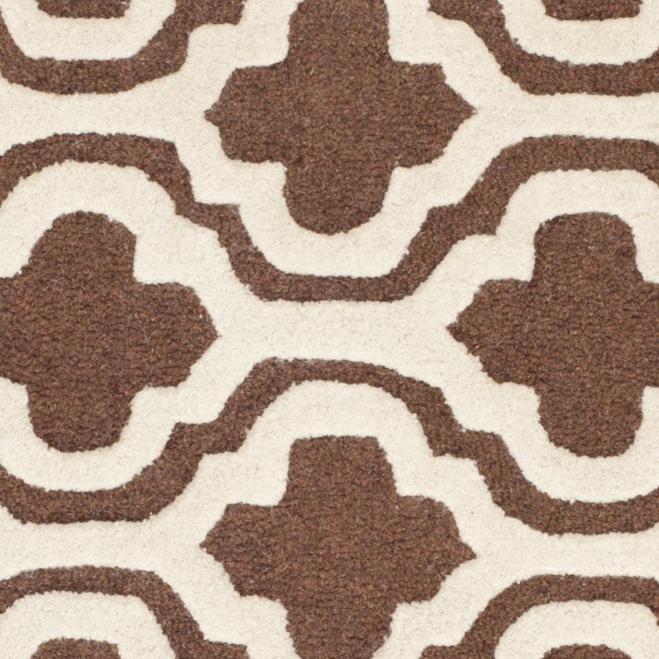 CAMBRIDGE, DARK BROWN / IVORY, 6' X 9', Area Rug, CAM132H-6