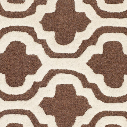 CAMBRIDGE, DARK BROWN / IVORY, 6' X 9', Area Rug, CAM132H-6