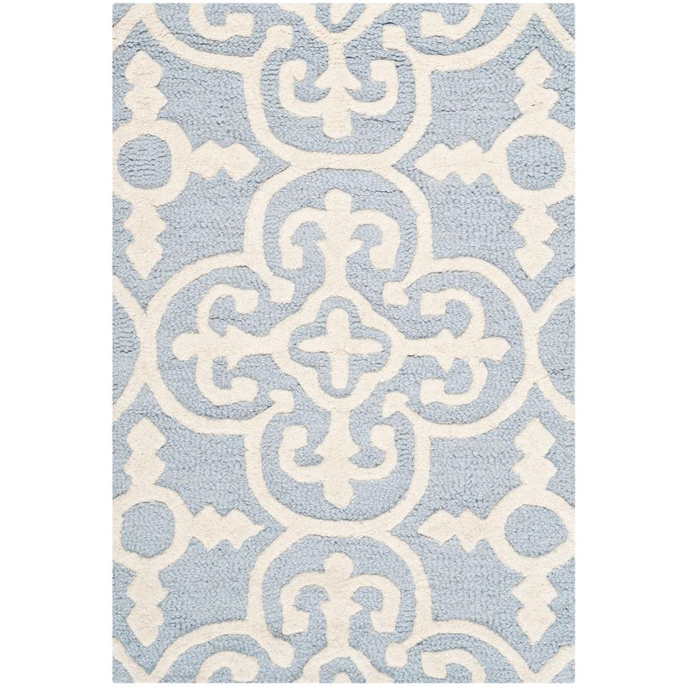 CAMBRIDGE, LIGHT BLUE / IVORY, 2' X 3', Area Rug, CAM133A-2