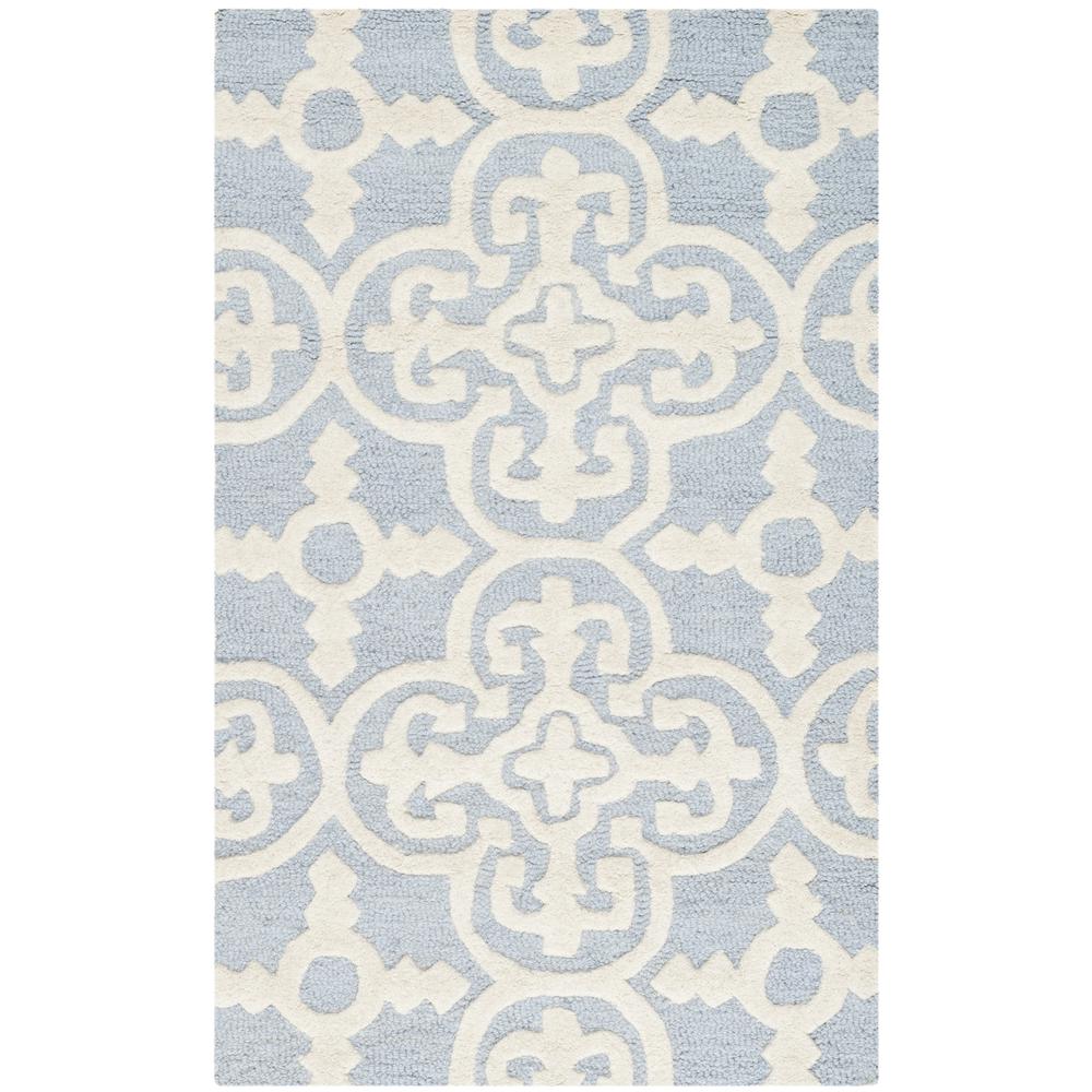 CAMBRIDGE, LIGHT BLUE / IVORY, 2'-6" X 4', Area Rug, CAM133A-24