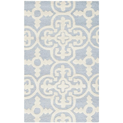 CAMBRIDGE, LIGHT BLUE / IVORY, 2'-6" X 4', Area Rug, CAM133A-24
