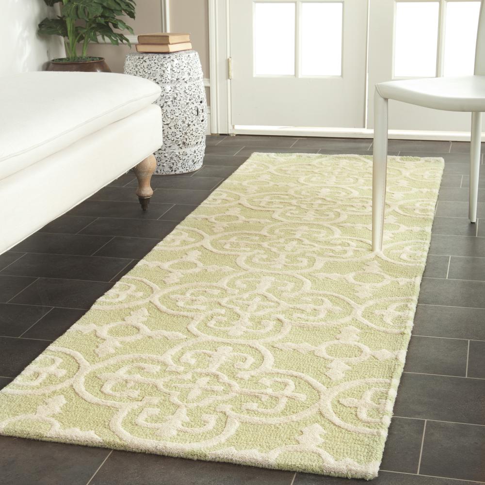 CAMBRIDGE, LIGHT GREEN / IVORY, 2' X 3', Area Rug, CAM133B-2