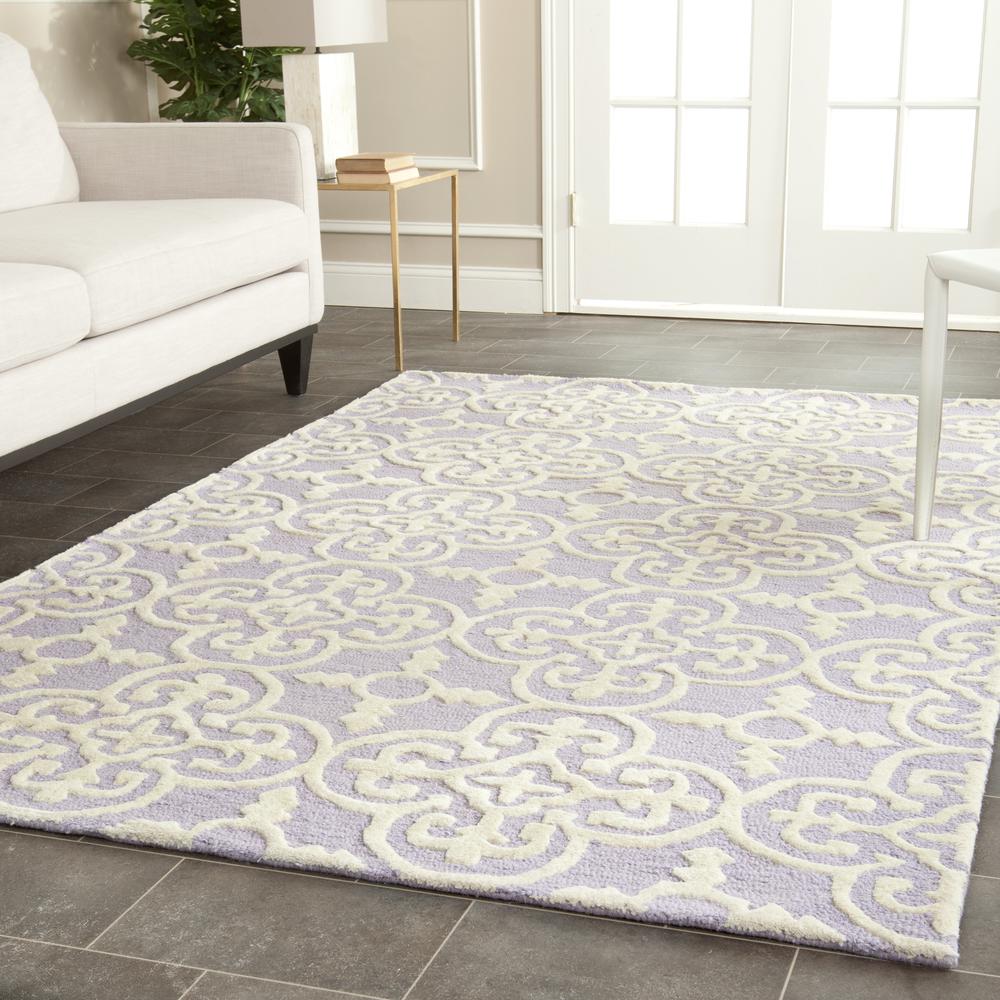 CAMBRIDGE, LAVANDER / IVORY, 5' X 8', Area Rug, CAM133C-5