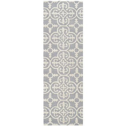 CAMBRIDGE, SILVER / IVORY, 2'-6" X 22', Area Rug, CAM133D-222