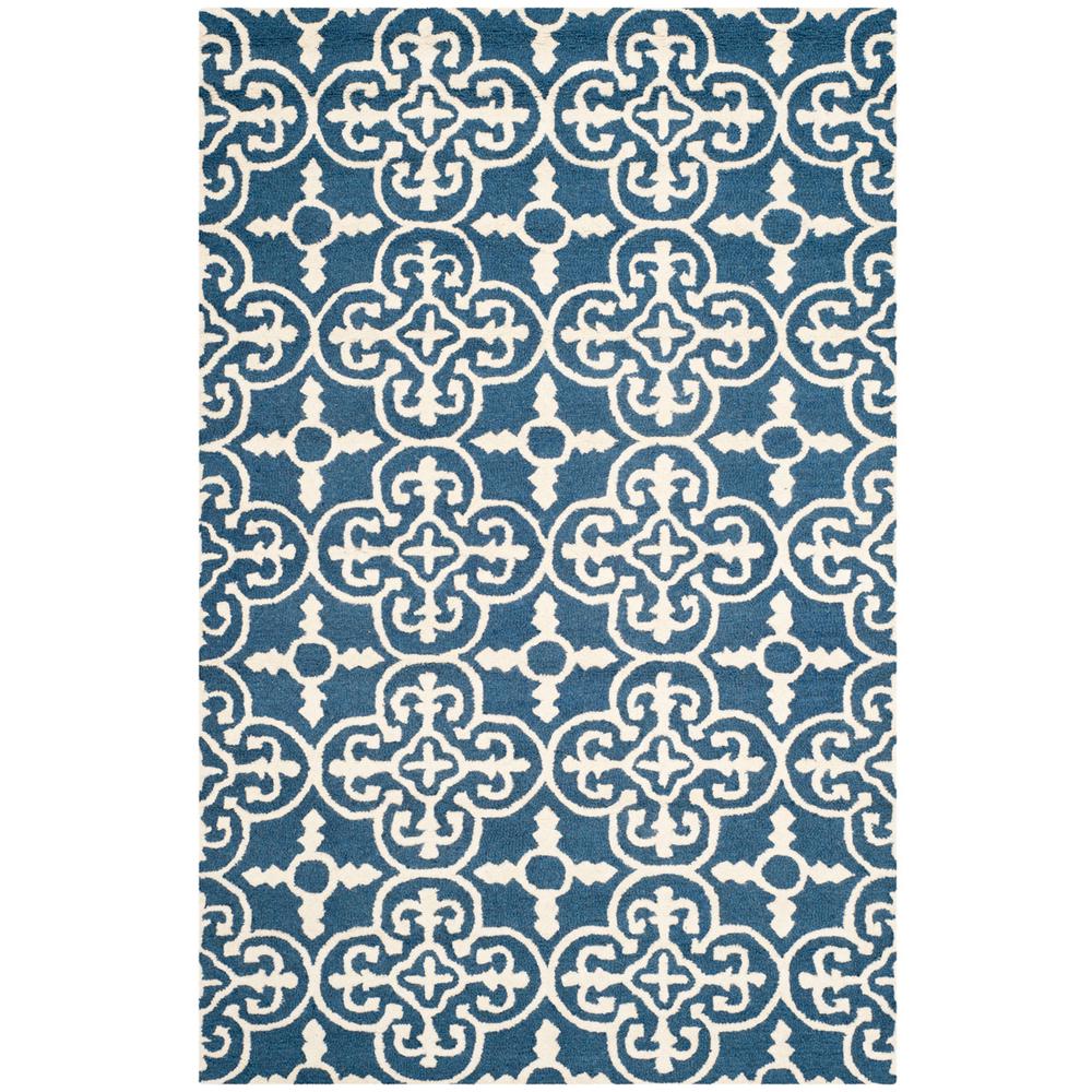 CAMBRIDGE, NAVY / IVORY, 5' X 8', Area Rug, CAM133G-5