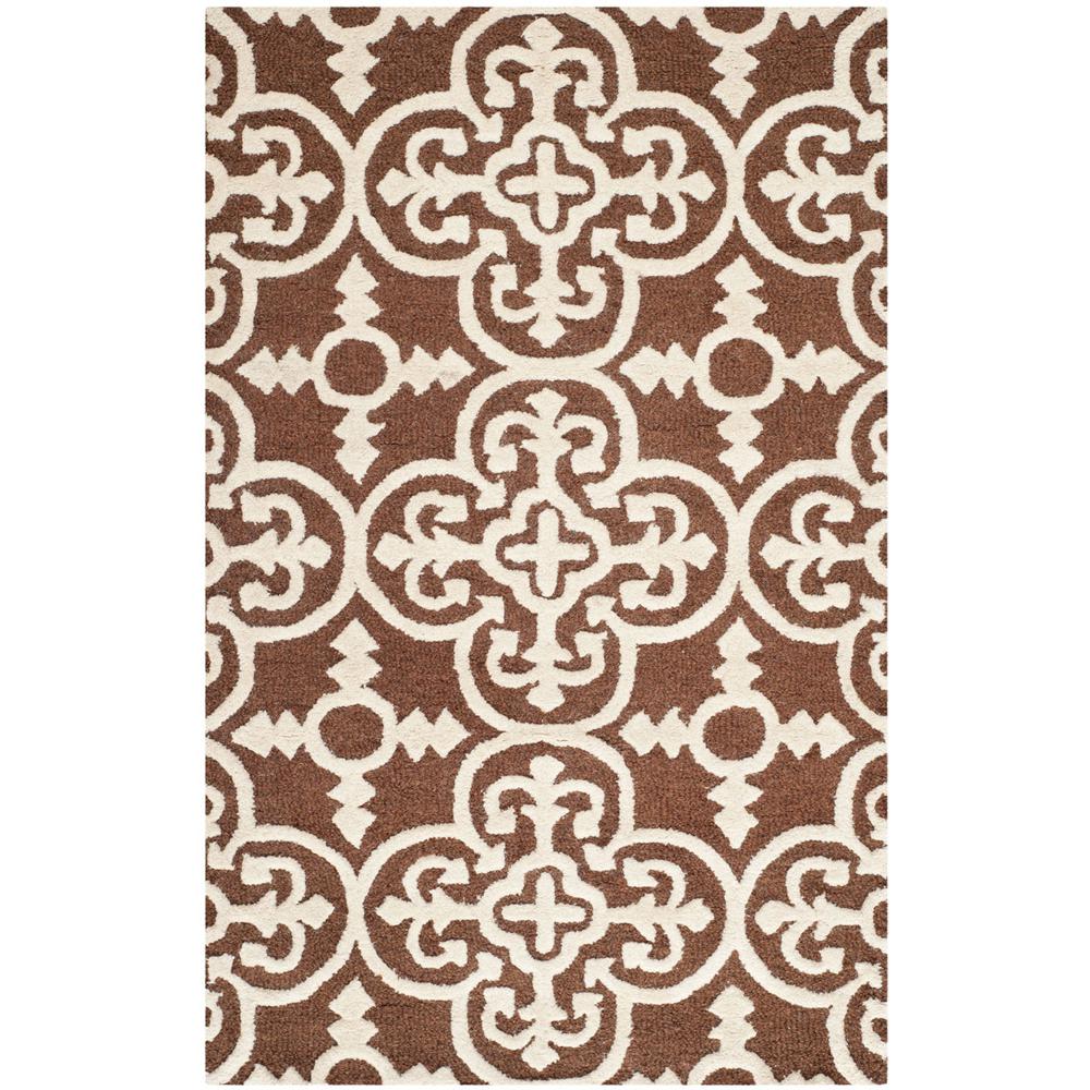CAMBRIDGE, DARK BROWN / IVORY, 2' X 3', Area Rug, CAM133H-2