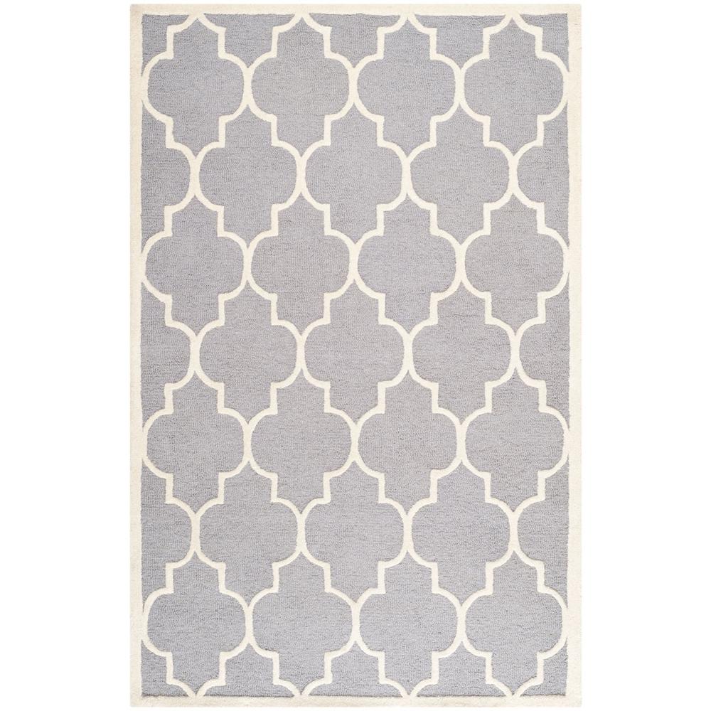 CAMBRIDGE, SILVER / IVORY, 5' X 8', Area Rug, CAM134D-5