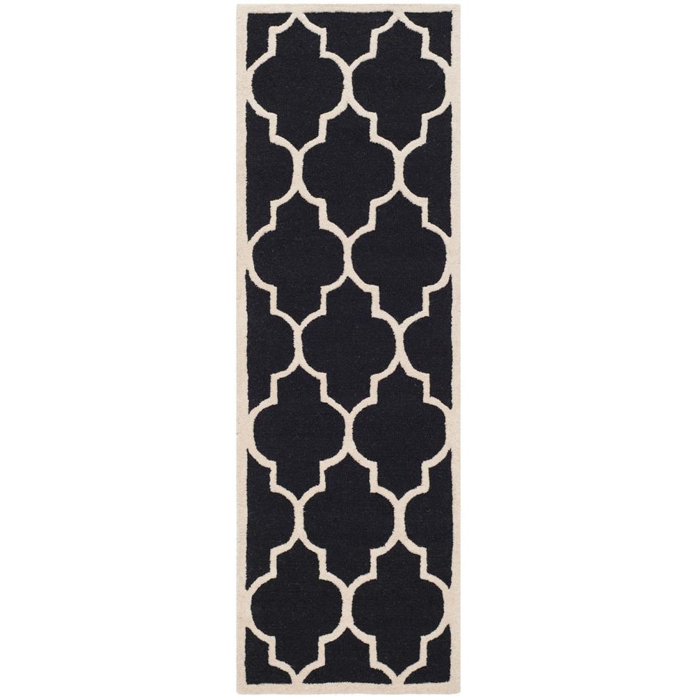 CAMBRIDGE, BLACK / IVORY, 2'-6" X 8', Area Rug, CAM134E-28