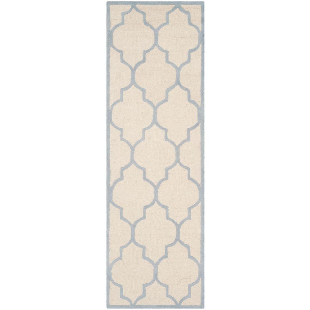 CAMBRIDGE, IVORY / LIGHT BLUE, 2'-6" X 8', Area Rug, CAM134F-28