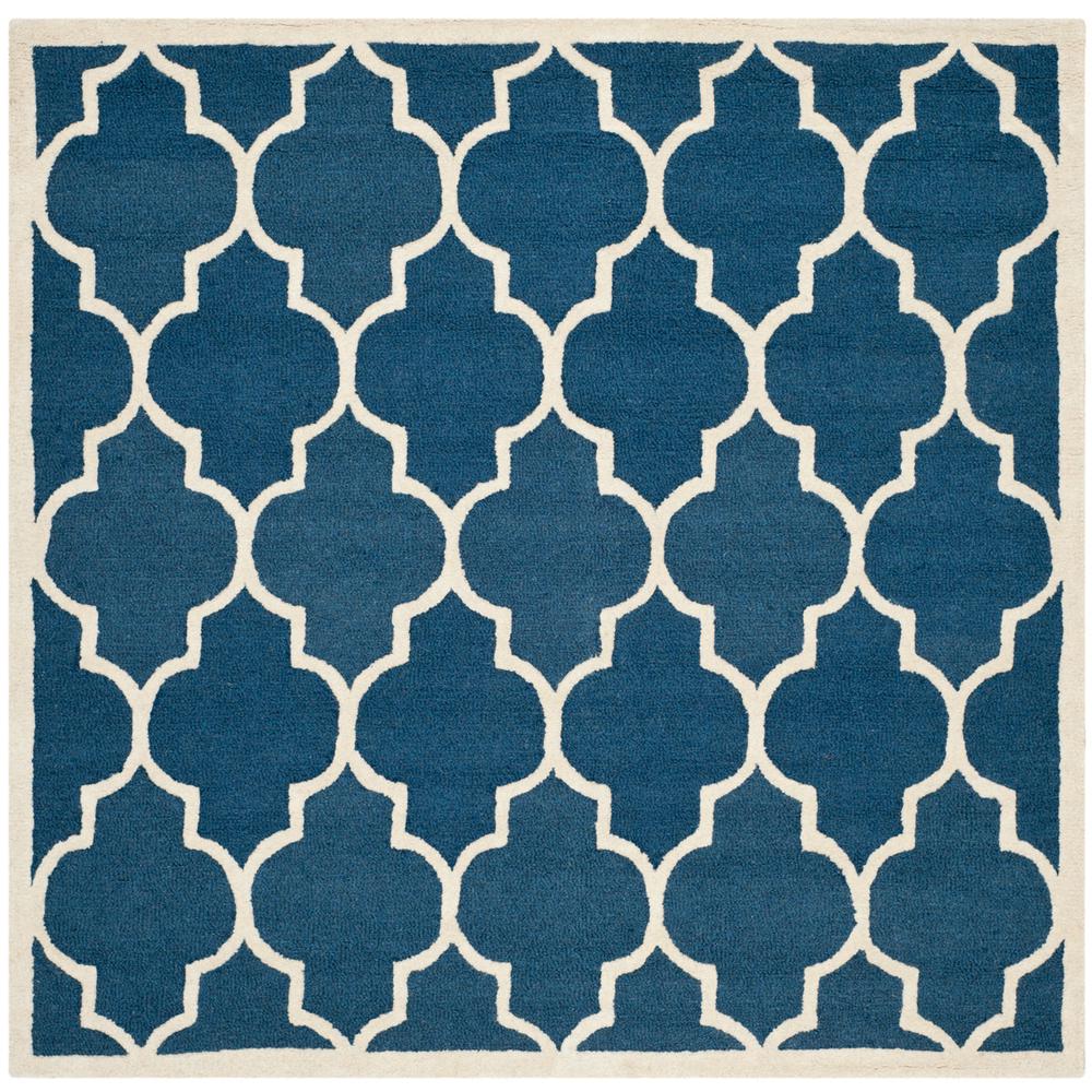 CAMBRIDGE, NAVY / IVORY, 10' X 10' Square, Area Rug, CAM134G-10SQ