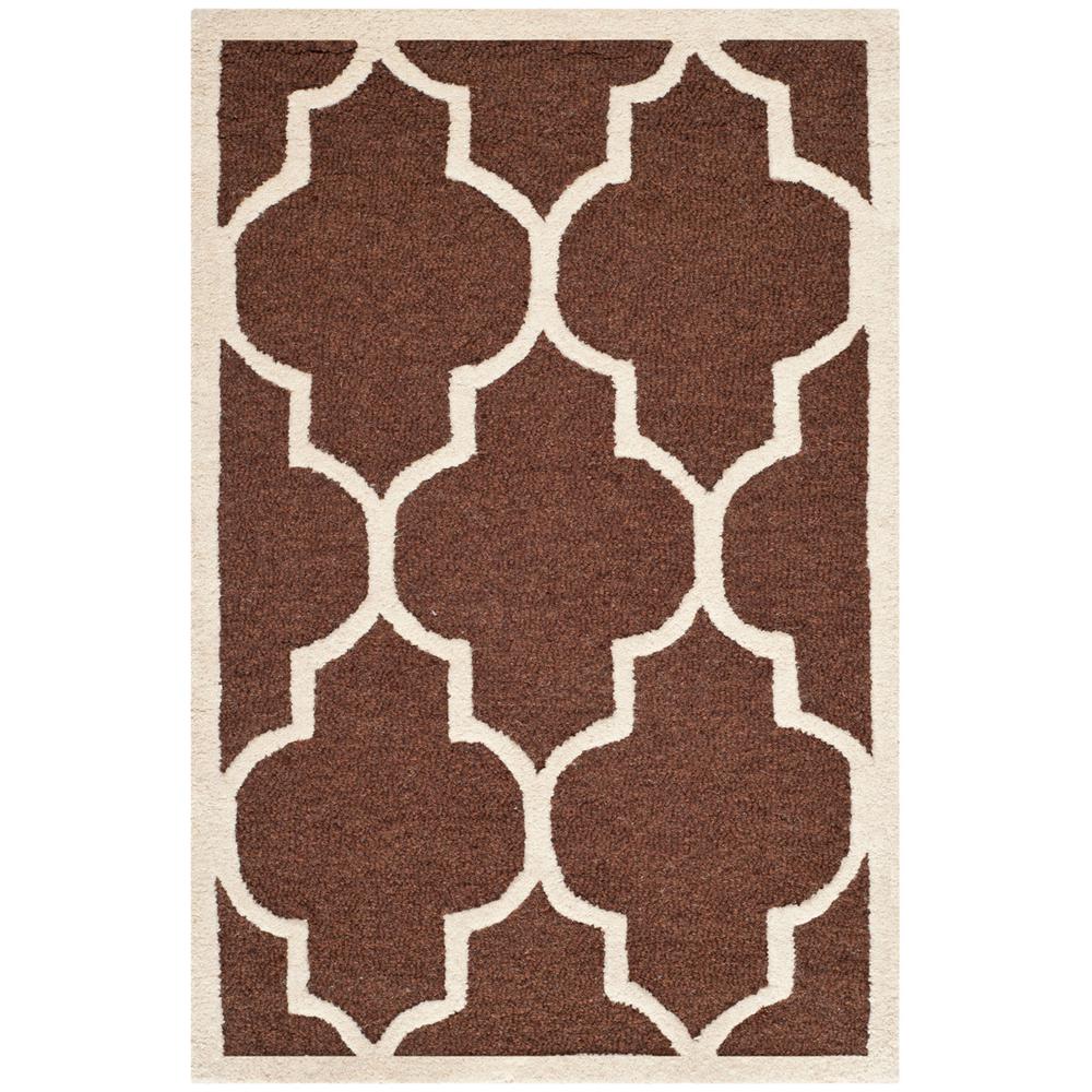 CAMBRIDGE, DARK BROWN / IVORY, 2'-6" X 4', Area Rug, CAM134H-24