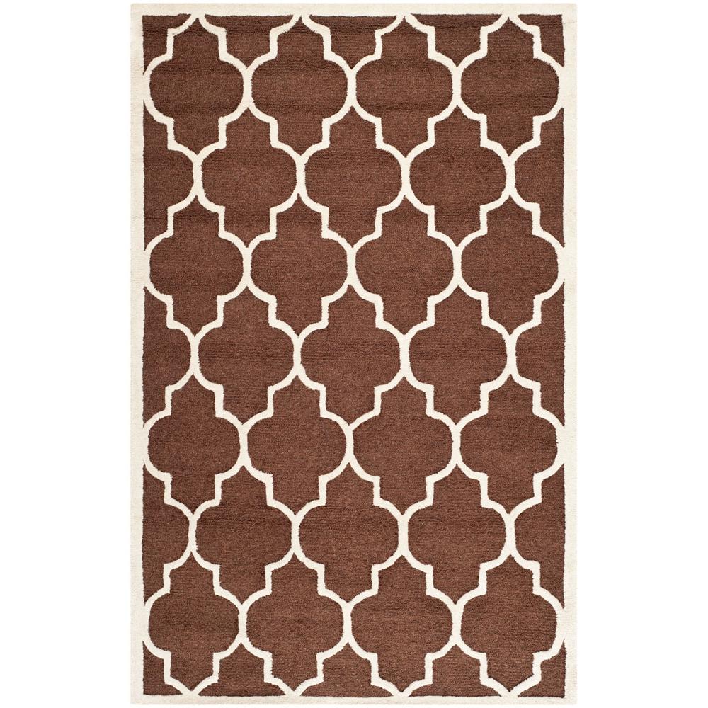 CAMBRIDGE, DARK BROWN / IVORY, 5' X 8', Area Rug, CAM134H-5
