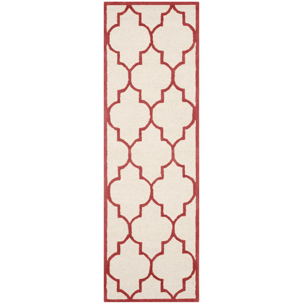 CAMBRIDGE, IVORY / RUST, 2'-6" X 10', Area Rug