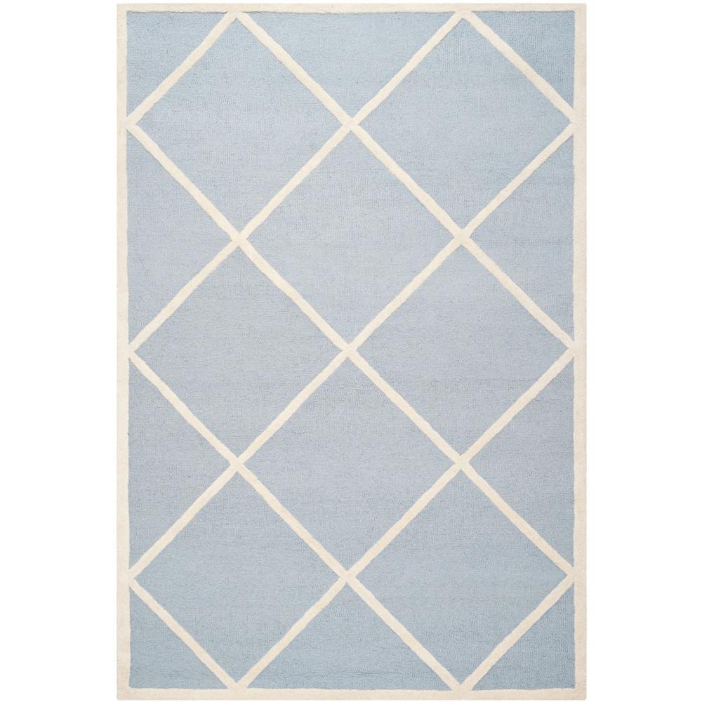 CAMBRIDGE, LIGHT BLUE / IVORY, 6' X 9', Area Rug, CAM136A-6