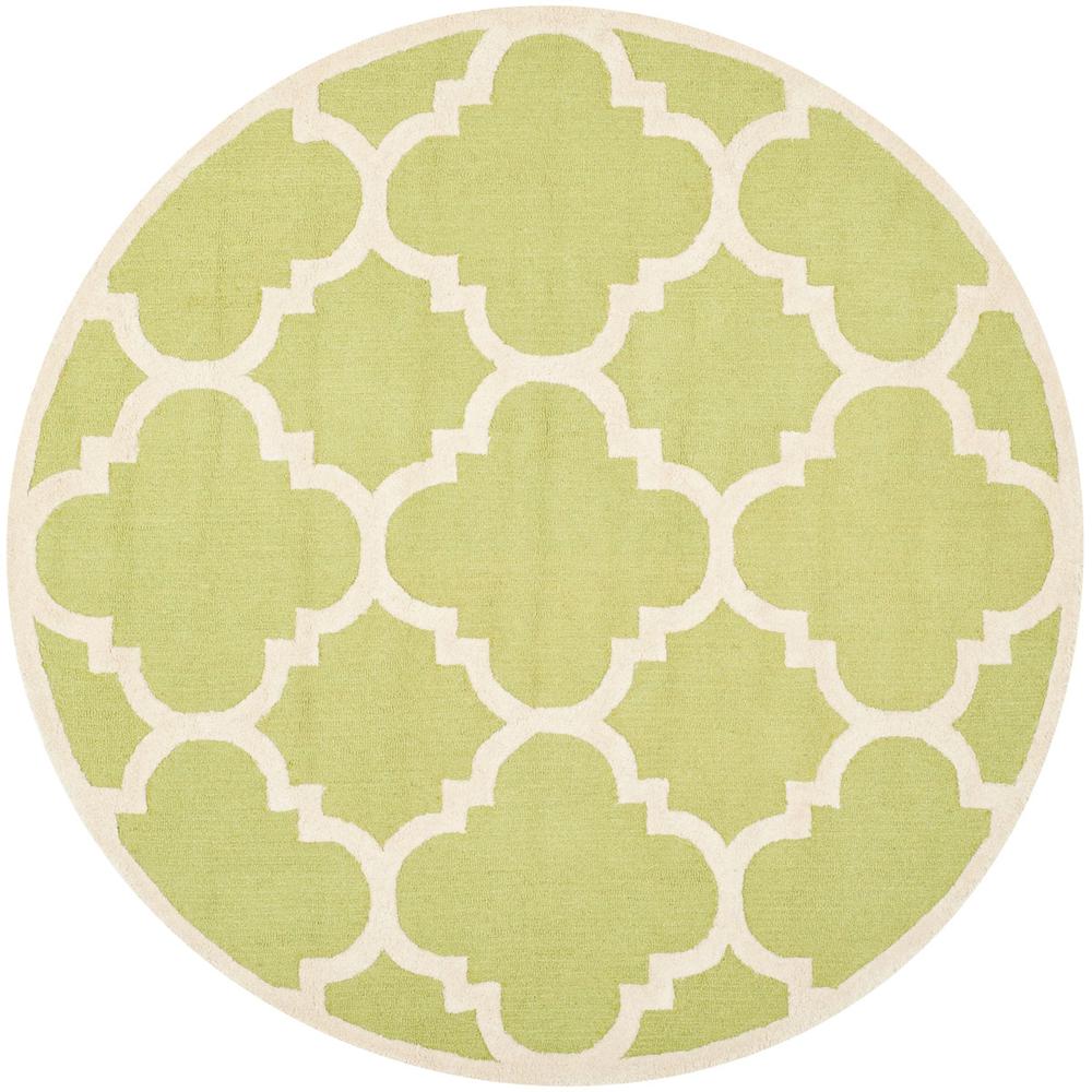 CAMBRIDGE, GREEN / IVORY, 6' X 6' Round, Area Rug, CAM140T-6R