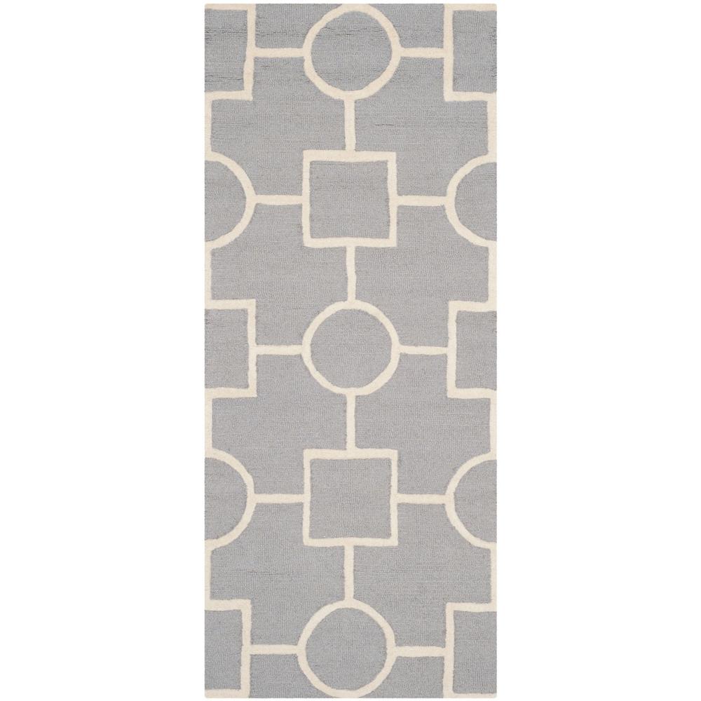 CAMBRIDGE, SILVER / IVORY, 2'-6" X 6', Area Rug, CAM143D-26