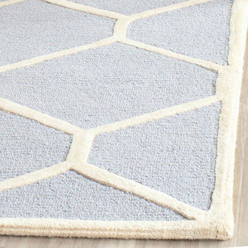 CAMBRIDGE, LIGHT BLUE / IVORY, 6' X 9', Area Rug, CAM144A-6