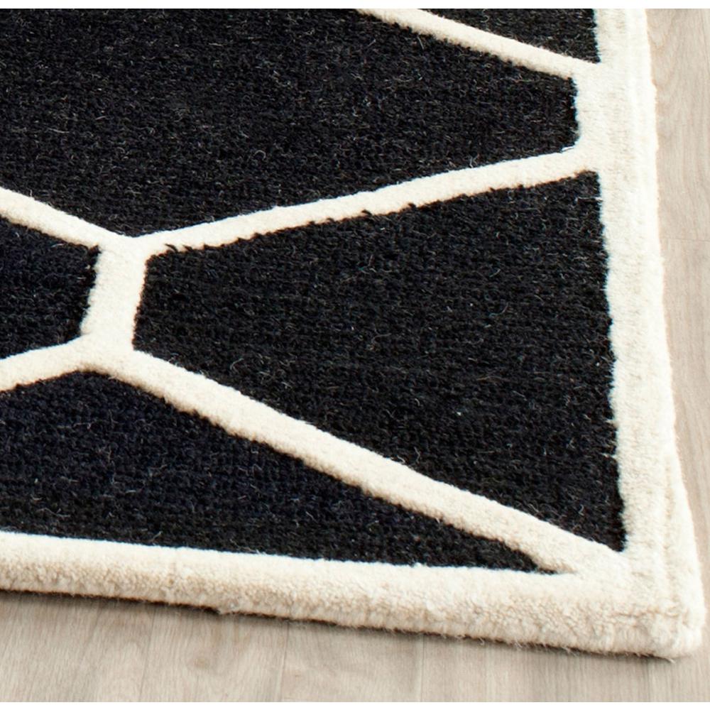 CAMBRIDGE, BLACK / IVORY, 6' X 9', Area Rug, CAM144E-6