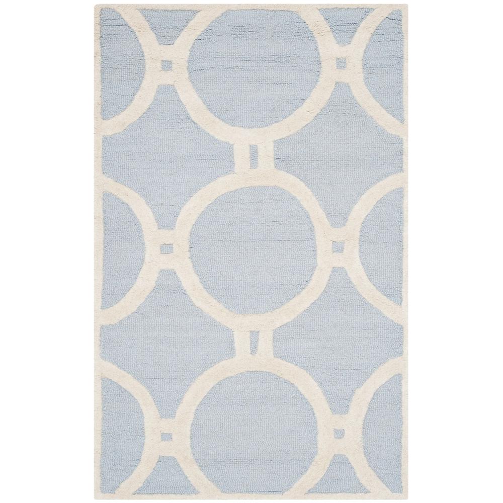 CAMBRIDGE, LIGHT BLUE / IVORY, 2' X 3', Area Rug, CAM145A-2