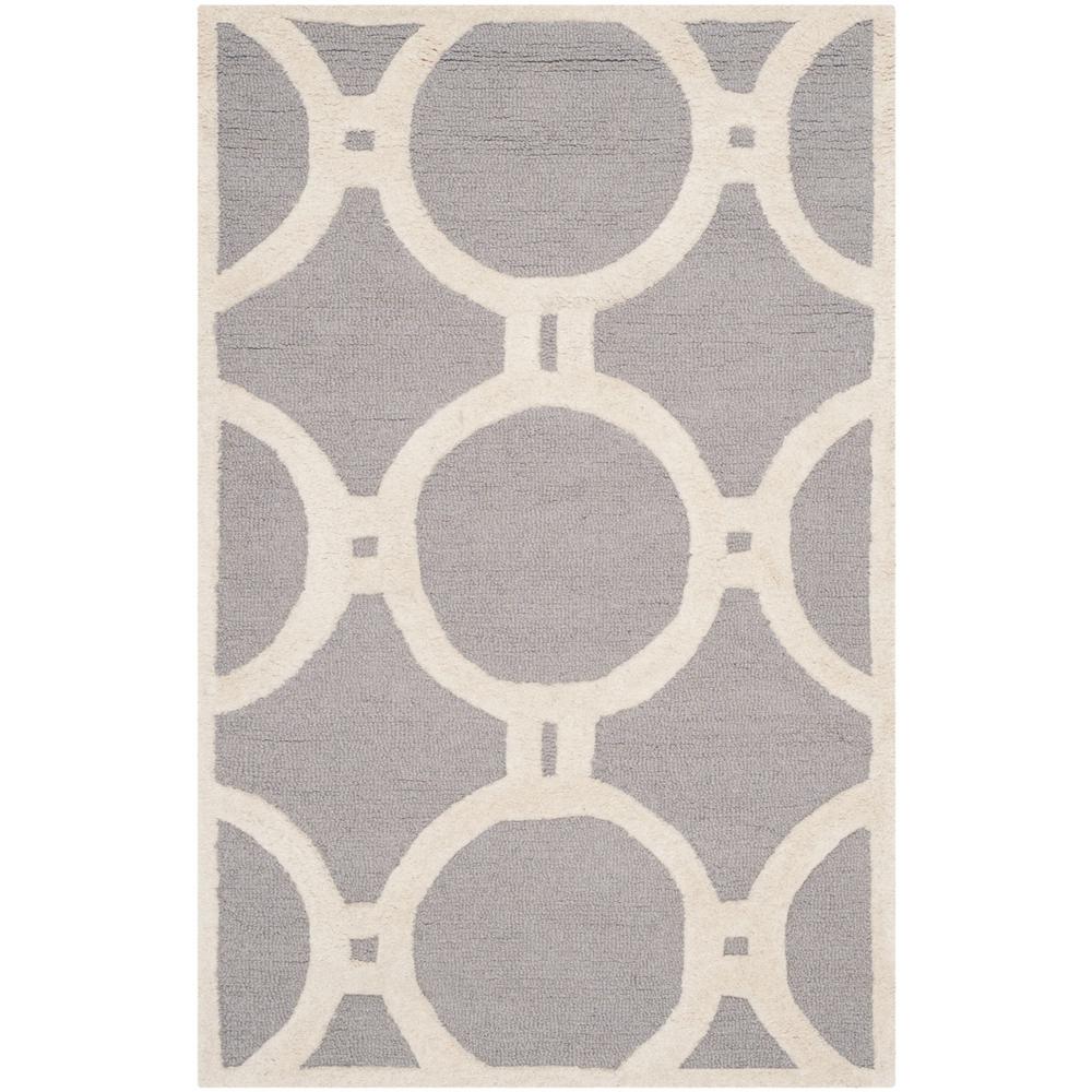 CAMBRIDGE, SILVER / IVORY, 2' X 3', Area Rug, CAM145D-2