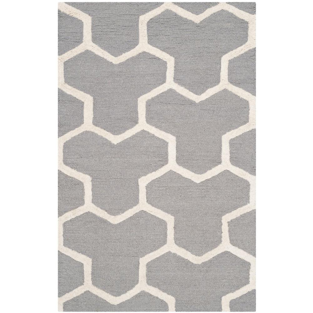 CAMBRIDGE, SILVER / IVORY, 2' X 3', Area Rug, CAM146D-2