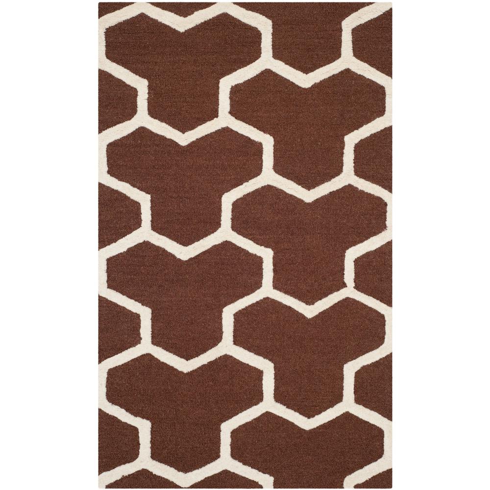 CAMBRIDGE, DARK BROWN / IVORY, 3' X 5', Area Rug, CAM146H-3