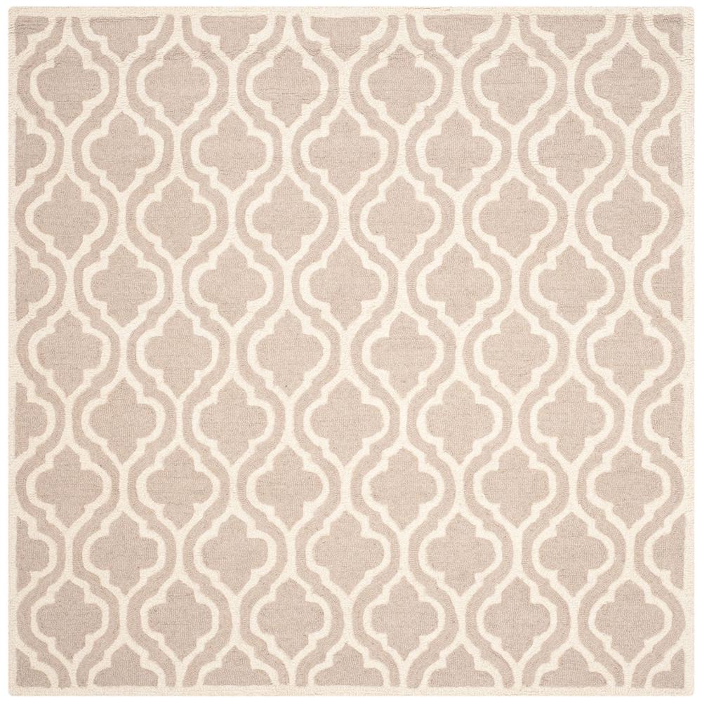 CAMBRIDGE, MOCHA / IVORY, 6' X 6' Square, Area Rug