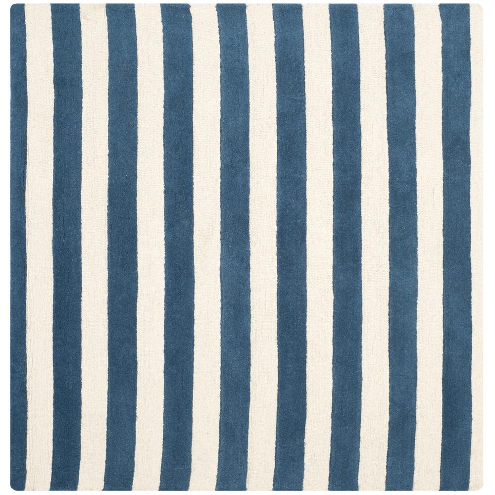CAMBRIDGE, NAVY / IVORY, 6' X 6' Square, Area Rug, CAM154B-6SQ