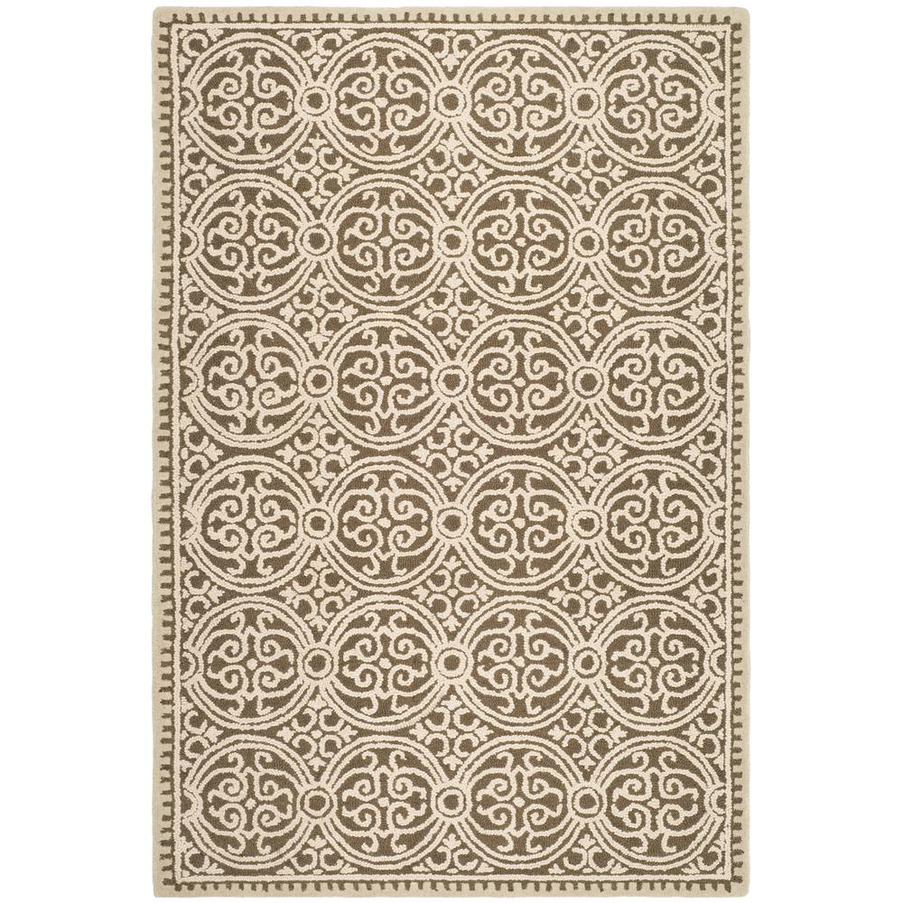 CAMBRIDGE, TAN / MULTI, 5' X 8', Area Rug