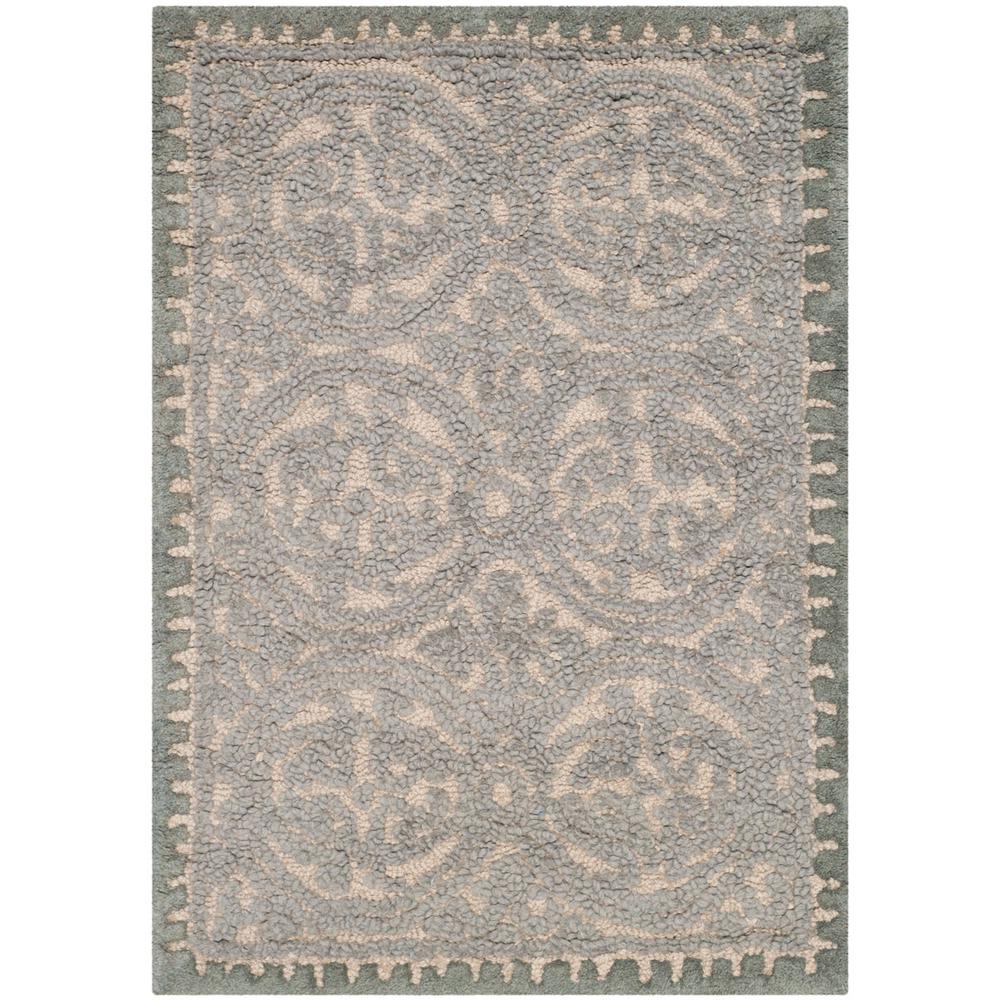 CAMBRIDGE, DUSTY BLUE / CEMENT, 2' X 3', Area Rug