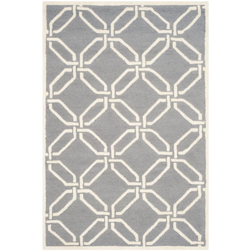 CAMBRIDGE, DARK GREY / IVORY, 3' X 5', Area Rug, CAM311D-3