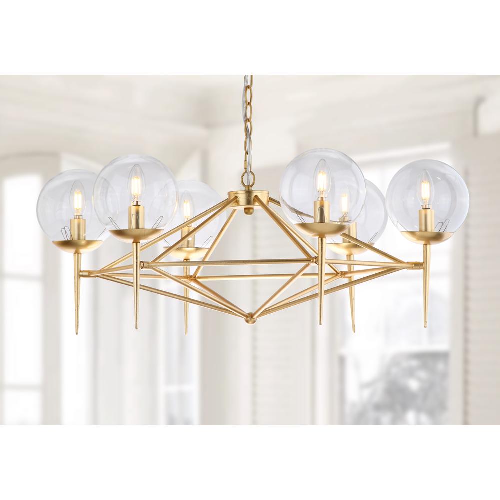 Greyor Chandelier, Gold