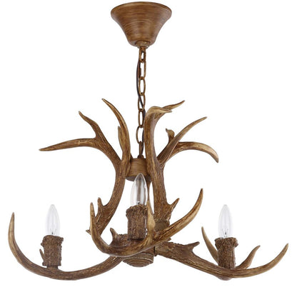 Makani 21.5-Inch Dia Antler Chandelier, Brown