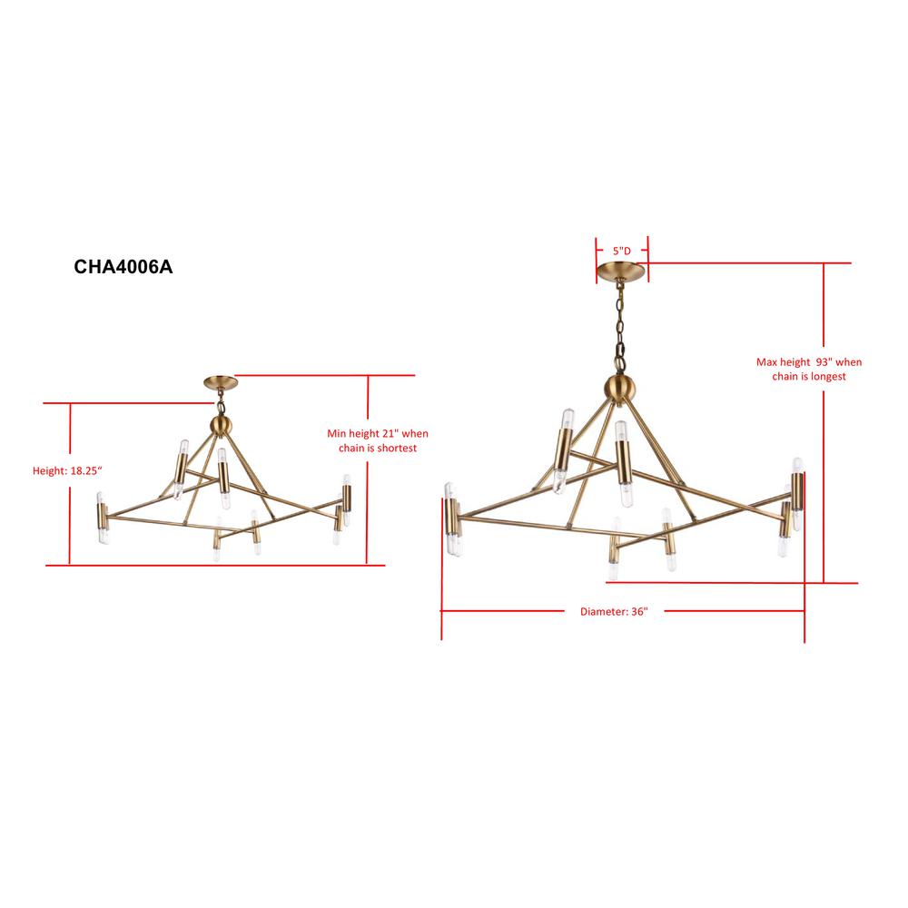 Hegarty Chandelier, Gold