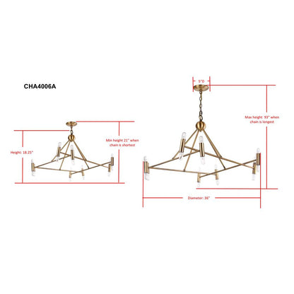 Hegarty Chandelier, Gold