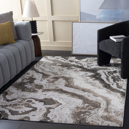 Safavieh Chamber Abstract Marble Rug - Grey / Ivory - 5'-3" x 7'-6"
