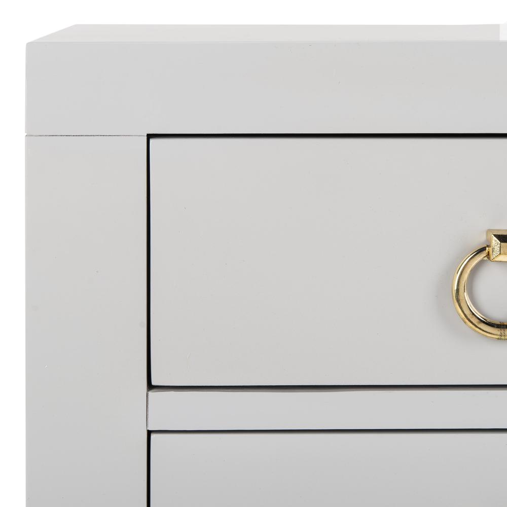Dion 3 Drawer Chest, Grey/Gold