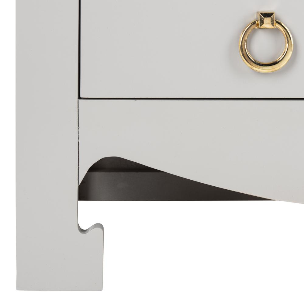 Dion 3 Drawer Chest, Grey/Gold