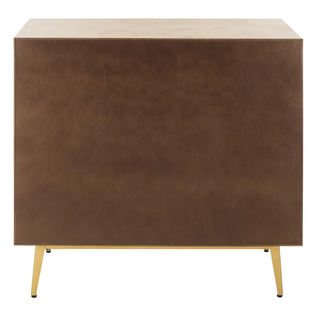 Katia 3 Drawer Chest, Natural/Gold