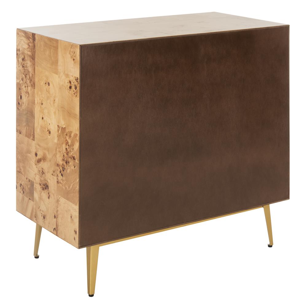 Katia 3 Drawer Chest, Natural/Gold